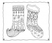 Printable christmas adults sotcking 3  coloring pages